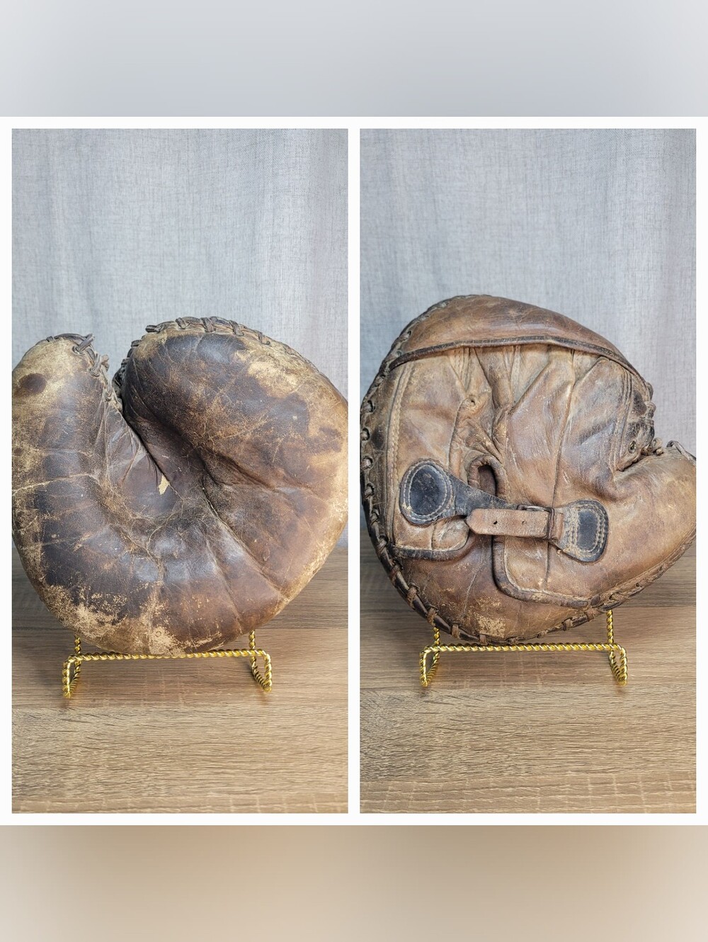 Antique Catcher's Mitt Deckers Patent Vintage Leathet